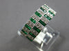 1.75CT DIAMOND & AAA EMERALD 14KT WHITE GOLD BAGUETTE MULTI ROW ANNIVERSARY RING