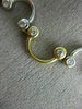 ESTATE 1.70CT DIAMOND 14K WHITE & YELLOW GOLD CLASSIC BEZEL WAVY NECKLACE 3283