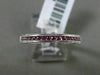 ESTATE .20CT PINK SAPPHIRE 14KT WHITE GOLD 3D CLASSIC SEMI ETERNITY WEDDING RING