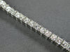 WIDE 6.57CT DIAMOND 14KT WHITE GOLD 3D PRINCESS PRONG INVISIBLE TENNIS BRACELET