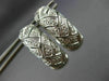 ESTATE .35CT ROUND DIAMOND 14KT WHITE GOLD FILIGREE HUGGIE HOOP EARRINGS #21690