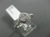 ESTATE .60CT DIAMOND 18KT WHITE GOLD SQUARE CLUSTER HALO FRIENDSHIP PROMISE RING