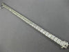 ESTATE WIDE 4.80CT DIAMOND 14KT WHITE GOLD 3D TWO ROW CHANNEL TENNIS BRACELET
