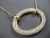 EXTRA LARGE 1.78CT DIAMOND 14KT YELLOW GOLD 3D MULTI ROW OPEN OVAL LOVE NECKLACE