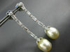 EXTRA LARGE 1.70CT DIAMOND & AAA SOUTH SEA PEARL 18K WHITE GOLD HANGING EARRINGS