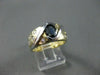ESTATE 1.30CTW SAPPHIRE & DIAMOND 14K WHITE & YELLOW COCKTAIL RING SHARP! #14832