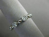 ESTATE .64CT DIAMOND 14KT WHITE GOLD 3D ETOILE ETERNITY WEDDING ANNIVERSARY RING