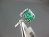 1.40CT DIAMOND & AAA EMERALD 14KT WHITE GOLD SQUARE & ROUND HALO ENGAGEMENT RING