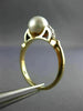 ESTATE AAA SOUTH SEA PEARL 14KT TWO TONE GOLD CLASSIC SOLITAIRE LOVE RING #19519