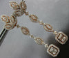 LARGE 2.57CT DIAMOND 14KT ROSE GOLD ROUND & BAGUETTE MULTI LEAF HANGING EARRINGS