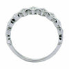 ESTATE .10CT DIAMOND 18KT WHITE GOLD 3D MILGRAIN SQUARE SEMI ETERNITY FUN RING