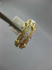 ESTATE .30CT DIAMOND 18KT TRI COLOR GOLD 3D FILIGREE MILGRAIN STACKABLE FUN RING