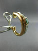 ANTIQUE WIDE 1.05CT DIAMOND & AAA EMERALD 14K WHITE & ROSE GOLD HANGING EARRINGS