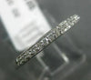 ESTATE .11CT DIAMOND 14KT WHITE GOLD 3D CLASSIC ROUND WEDDING ANNIVERSARY RING