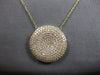 ESTATE LARGE 2.17CT DIAMOND 14K YELLOW GOLD CLASSIC ROUND PAVE FUN LOVE NECKLACE