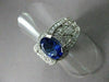 ESTATE WIDE 2.95CT DIAMOND & AAA TANZANITE 14KT WHITE GOLD FILIGREE RING #1505