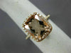 ESTATE LARGE 4.40CT DIAMOND & AAA MORGANITE 14KT ROSE GOLD HALO ENGAGEMENT RING