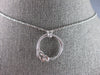 ESTATE .03CT DIAMOND 14KT WHITE GOLD SOLITAIRE LOVE KNOT CIRCLE OF LIFE NECKLACE