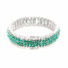 EXTRA LARGE 17.67CT DIAMOND & AAA EMERALD 18K WHITE GOLD 3D CUFF TENNIS BRACELET
