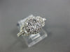 ESTATE WIDE .84CT DIAMOND 18KT WHITE GOLD CLUSTER LOVE KNOT FLOWER FUN RING