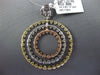 LARGE 2.80CT DIAMOND 14KT TRI COLOR GOLD 3D MULTI CIRCULAR FLOWER LOVE PENDANT
