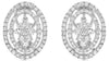 1.7CT DIAMOND 18K WHITE GOLD FLOWER OPEN FILIGREE OVAL DOUBLE HALO STUD EARRINGS