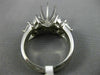 ESTATE LARGE 1.55CT DIAMOND 14KT WHITE GOLD 3D SEMI MOUNT ENGAGEMENT RING #18168