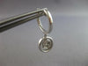 ESTATE .98CT DIAMOND 14KT WHITE GOLD 3D CLASSIC FLOWER HALO FUN HANGING EARRINGS
