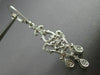ESTATE .50CT DIAMOND 14KT WHITE GOLD 3D FLOWER HEART LEVERBACK HANGING EARRINGS