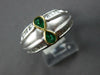 WIDE 1.62CT DIAMOND & AAA EMERALD PLATINUM & 18KT YELLOW GOLD INFINITY LOVE RING