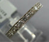 0.97CT DIAMOND 18KT WHITE GOLD ROUND ETERNITY FILIGREE MILGRAIN ANNIVERSARY RING