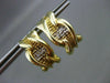 ESTATE .10CT DIAMOND ETCHED 14K Y&W GOLD UMBRELLA HANGING EARRINGS UNIQUE #2788