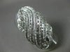 ESTATE LARGE 2.36CT ROUND & BUGETTE DIAMOND 14K WHITE GOLD 3D INFINITY LOVE RING