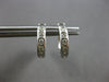 .28CT DIAMOND 18KT WHITE GOLD CLASSIC ROUND ETOILE HUGGIE HOOP HANGING EARRINGS