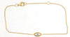 ESTATE .08CT DIAMOND 14KT YELLOW GOLD 3D ROUND SOLITAIRE MARQUISE SHAPE BRACELET