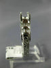 ANTIQUE .60CT DIAMOND 18KT WHITE GOLD FILIGREE SEMI MOUNT ENGAGEMENT RING #23415