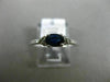 ESTATE .71CT DIAMOND & AAA OVAL SAPPHIRE 14KT WHITE GOLD FRIENDSHIP PROMISE RING
