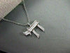 ESTATE .30CT DIAMOND 14KT WHITE GOLD CHAI PENDANT & CHAIN F/G VS 18X19MM #2064