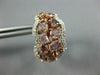 WIDE 4.90CT WHITE & MULTI COLOR DIAMOND 18KT WHITE & ROSE GOLD CLIP ON EARRINGS