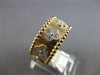 WIDE .44CT DIAMOND 14KT YELLOW GOLD MULTI FLOWER MATTE & SHINY ETERNITY FUN RING