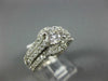LARGE 2.0CT DIAMOND 14KT WHITE GOLD ROUND WEDDING ENGAGEMENT INSERT RING SET 302