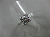 ANTIQUE .45CT DIAMOND 14KT WHITE GOLD FILIGREE FISHTAIL ENGAGEMENT RING #9103