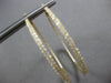 EXTRA LARGE 2.39CT DIAMOND 18K YELLOW GOLD ROUND INSIDE OUT HOOP HANGING EARRINGS