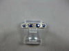 .28CT DIAMOND & AAA SAPPHIRE 14KT WHITE GOLD 3D 7 STONE ANNIVERSARY RING #27475