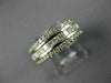 ESTATE WIDE 1.42CT DIAMOND 18KT WHITE GOLD 3D ROUND & PRINCESS ANNIVERSARY RING