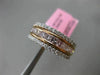 ESTATE WIDE 1.15CT WHITE & PINK DIAMOND 18KT WHITE & ROSE GOLD ANNIVERSARY RING
