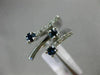ESTATE WIDE .83CT DIAMOND & AAA SAPPHIRE 18K WHITE GOLD CRISS CROSS ETOILE RING