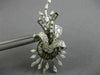 LARGE 5.34CT WHITE & CHOCOLATE FANCY DIAMONDS 14KT WHITE & BLACK GOLD EARRINGS