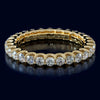 1.36CT DIAMOND 14KT YELLOW GOLD 3D CLASSIC SHARED PRONG WEDDING ANIIVERSARY RING