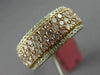ESTATE WIDE 1.37CT WHITE & PINK DIAMOND 18KT WHITE & ROSE GOLD ANNIVERSARY RING